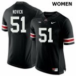 Women's Ohio State Buckeyes #51 Brett Novick Black Nike NCAA College Football Jersey Version TXT8844RY